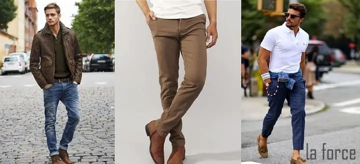 3. Phối đồ giày nâu và quần jeans