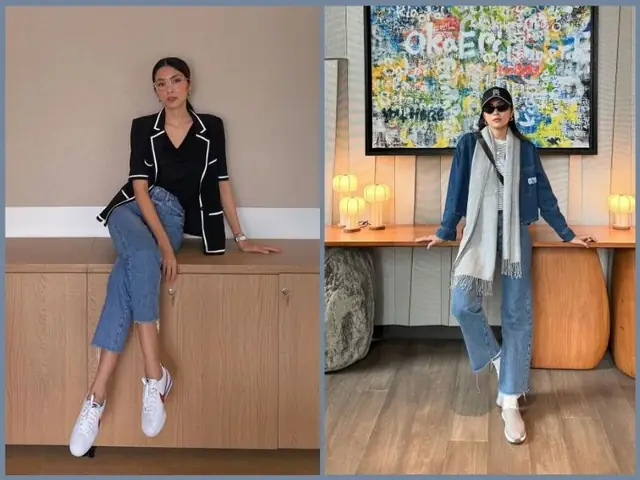 Cách kết hợp giày thể thao với quần jean nữ sành điệu Cách kết hợp giày thể thao với quần jean nữ sành điệu