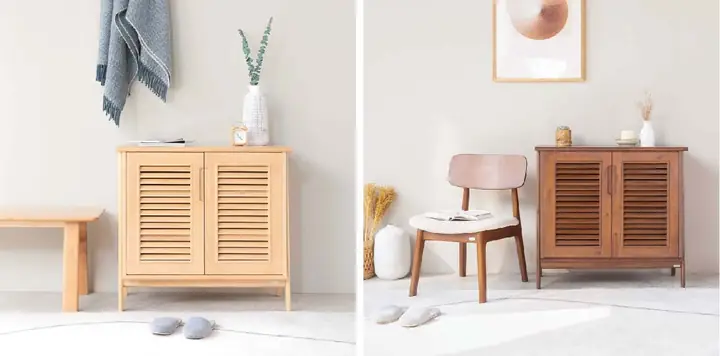 2. Tủ giày, tủ trang trí từ bộ sưu tập nội thất VLINE Collection