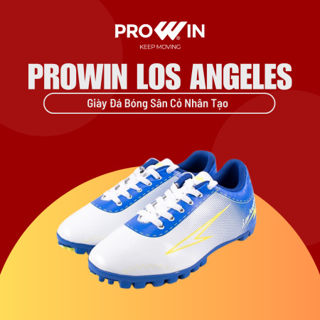 Mẫu giày đá bóng sân cỏ nhân tạo trẻ em Prowin Los Angeles màu vàng chanh