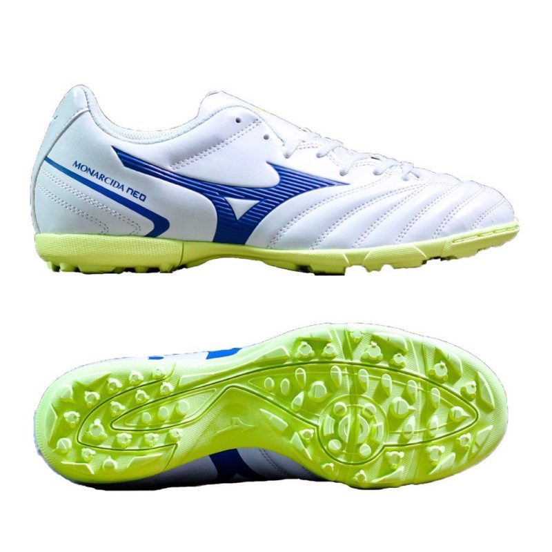 Giày bóng đá Mizuno Monarcida Neo II Select AS TF trắng xanh chính hãng
