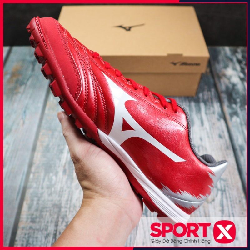 Mizuno Monarcida Neo Sala Pro TF đỏ vạch trắng bạc chính hãng