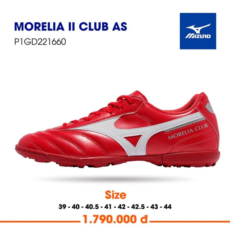 Giày bóng đá Mizuno Morelia 2 Club AS TF chính hãng giá rẻ
