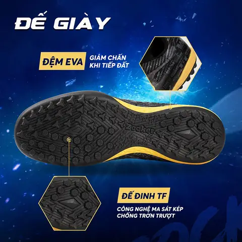 2.2 Đế giày: TF (đinh dăm nhỏ) phù hợp sân nhân tạo