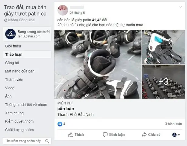 Nơi trao đổi, mua bán giày trượt cũ của rất nhiều người