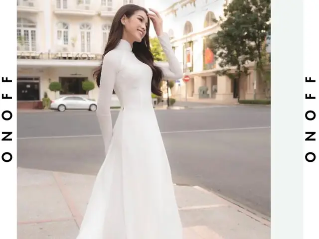 Áo dài trắng phối quần trắng Áo dài trắng phối quần trắng