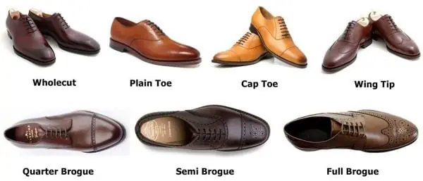 Cách Gọi Tên Và Phân Biệt Các Loại Giày Âu Nam