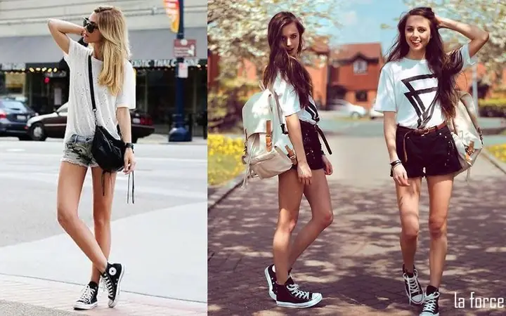 1. Cách phối đồ với giày Converse cổ cao nữ