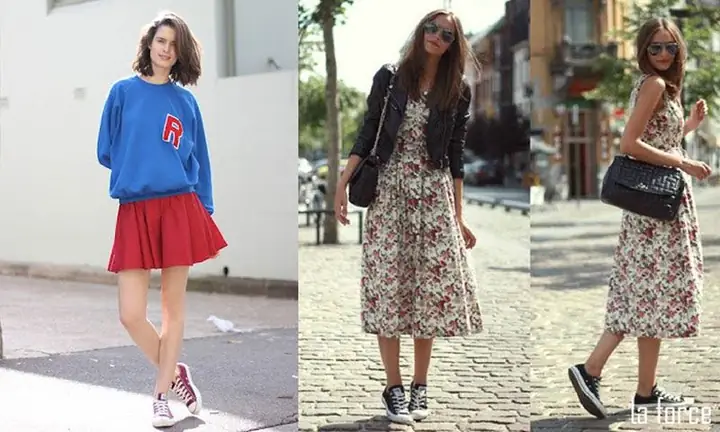 5. Cách phối giày Converse cổ thấp nữ với chân váy 5. Cách phối giày Converse cổ thấp nữ với chân váy
