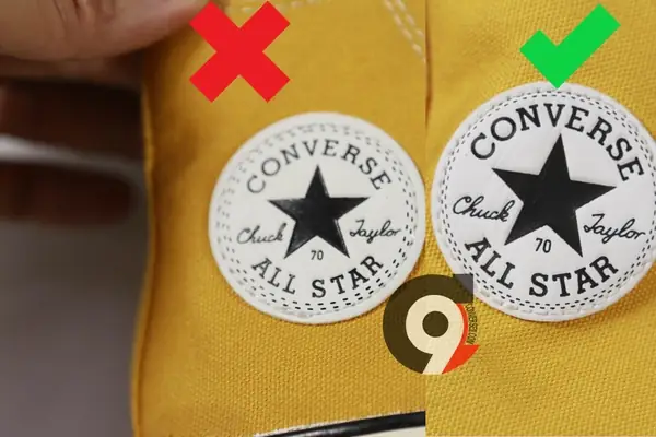 1- Phân biệt giày Converse 1970s chính hãng và giày Converse 1970s fake bằng logo 1- Phân biệt giày Converse 1970s chính hãng và giày Converse 1970s fake bằng logo