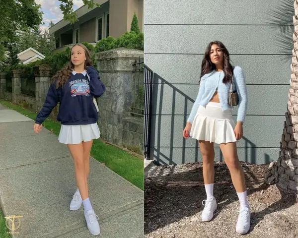 Giày Nike Phối Chân Váy Ngắn