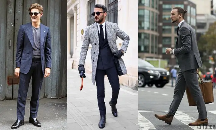 4. Phối đồ với giày chelsea boots nam khi đi dự tiệc 4. Phối đồ với giày chelsea boots nam khi đi dự tiệc
