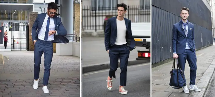 Quần Áo Vest Phối Cùng Giày Sneaker