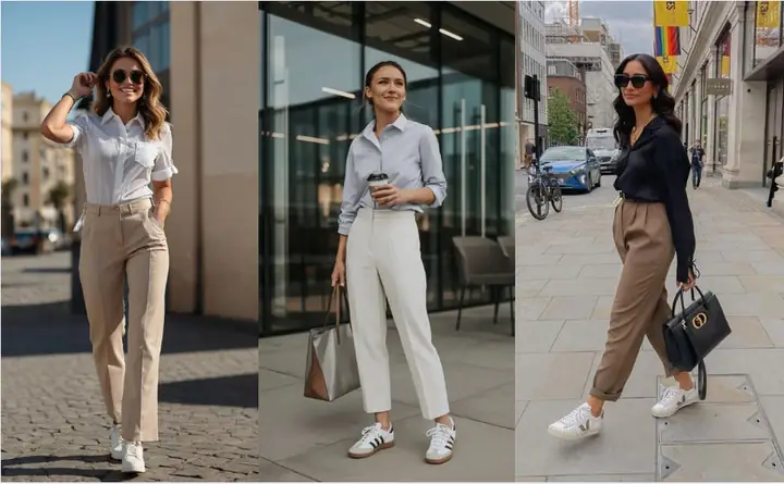 Quần Tây/quần Culottes + Áo Sơ Mi