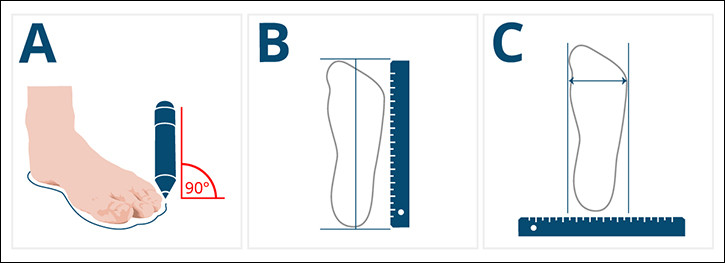Cách xác định size chân và xác định size giày