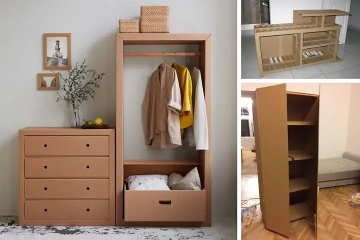 Tái chế thùng giấy carton làm tủ kéo