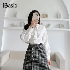 Chân Váy Dạ Tweed Phối Cùng Sơ Mi