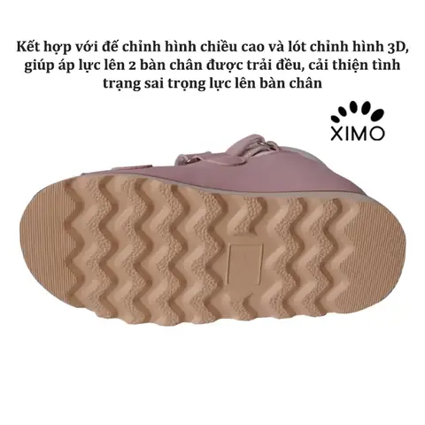 Giày chỉnh hình y khoa hỗ trợ bàn chân bẹt - chân vòng kiềng cho bé gái Focare chính hãng