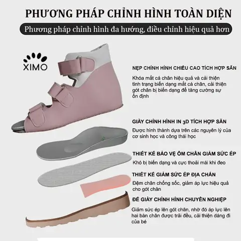 Tác dụng nổi bật Giày chỉnh hình y khoa hỗ trợ bàn chân bẹt - chân vòng kiềng Focare