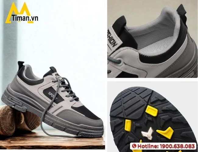 Chú ý các chi tiết trên giày sneaker đế cao nam