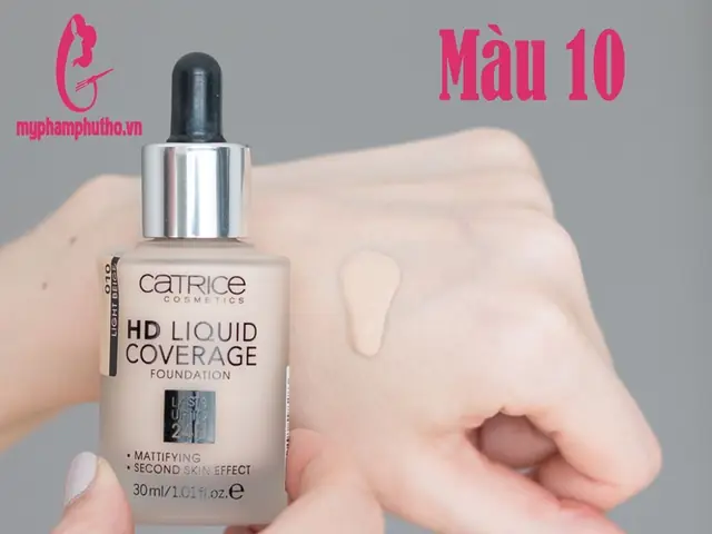 Review bảng màu kem nền Catrice 24h HD Liquid : Review bảng màu kem nền Catrice 24h HD Liquid :
