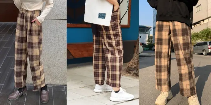 Phối họa tiết kẻ caro Phối họa tiết kẻ caro