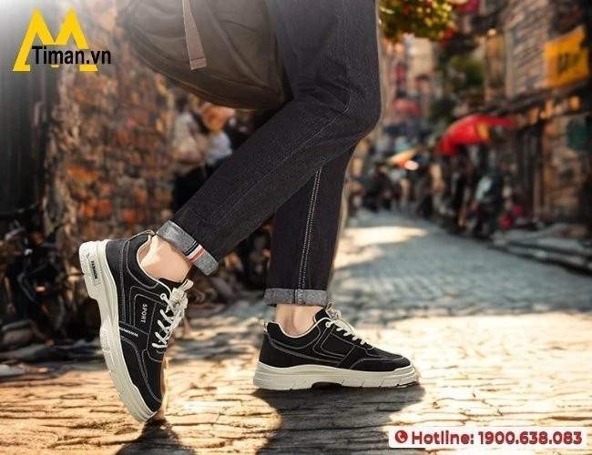 Dạo phố cùng giày thể thao nam độn đế
