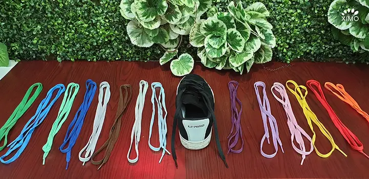 Dây giày phẳng 15 màu sắc độc đáo, đa dạng Dây giày phẳng 15 màu sắc độc đáo, đa dạng
