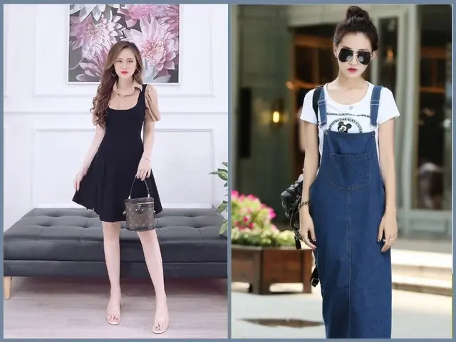 Phối đồ đi đám cưới với váy yếm Phối đồ đi đám cưới với váy yếm