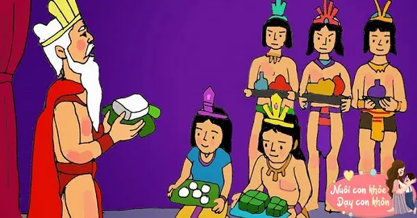 TRUYỆN: SỰ TÍCH BÁNH TRƯNG BÀY DÀY
