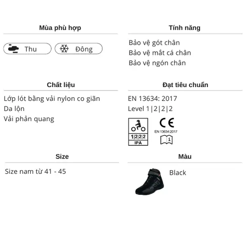 Giày Bảo Hộ Đi Xe Máy Thời Trang Giày Bảo Hộ Đi Xe Máy Thời Trang