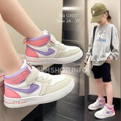giày bata nữ giày cao cổ em be giày bata nữ giày cao cổ em be