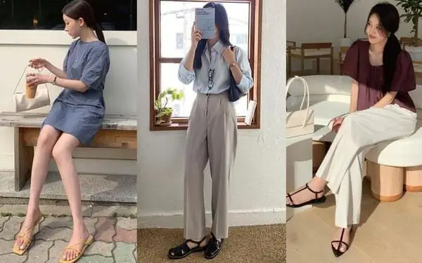 3. Phối quần ống loe với giày sandal 3. Phối quần ống loe với giày sandal