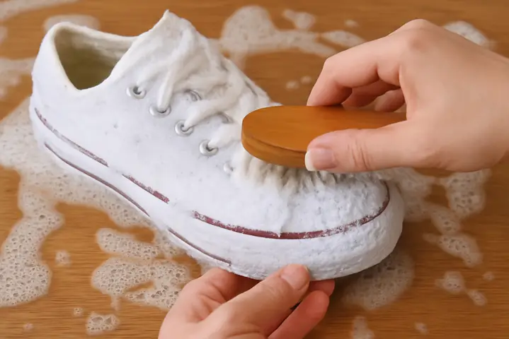 Bước 3: Làm Sạch Giày Lần 2 Bước 3: Làm Sạch Giày Lần 2