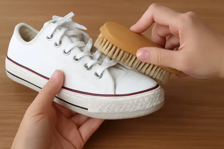 Bước 1: Làm Sạch Sơ Bộ Bề Mặt Giày