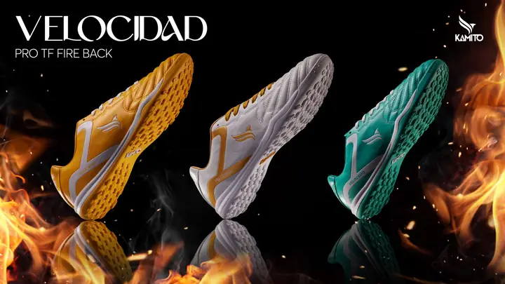 Giày Đá Bóng Sân Cỏ Nhân Tạo Kamito Velocidad Pro Tf Fire Back
