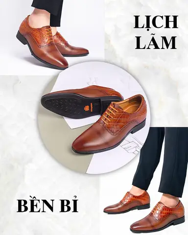 Giày tây da bò tăng chiều cao nam NC07 sang trọng Giày tây da bò tăng chiều cao nam NC07 sang trọng