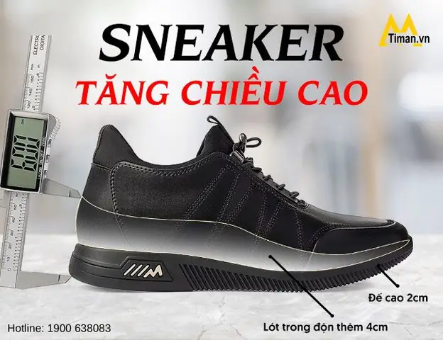 Giày sneaker tăng chiều cao Giày sneaker tăng chiều cao