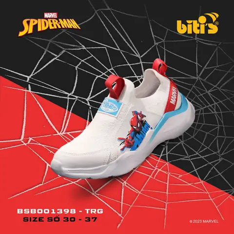 Giày Thể Thao Bé Trai Biti's X Marvel Spider-man Bsb001398 Giày Thể Thao Bé Trai Biti's X Marvel Spider-man Bsb001398