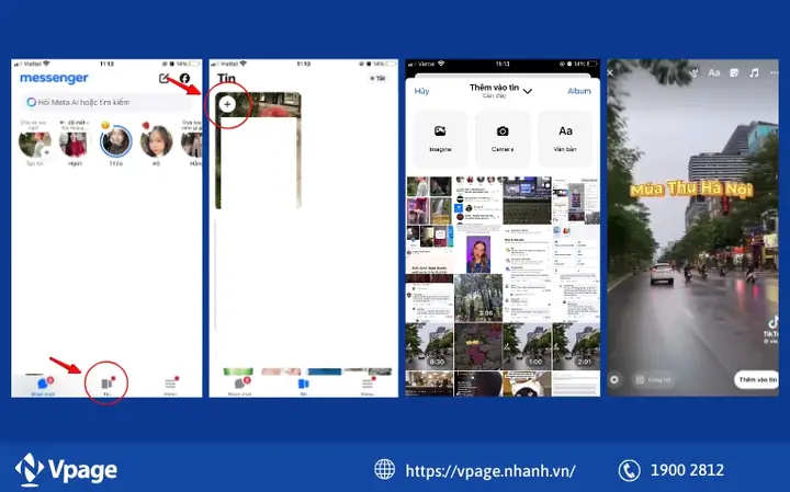 1.3. Đăng story từ ứng dụng Messenger - 60 giây 1.3. Đăng story từ ứng dụng Messenger - 60 giây