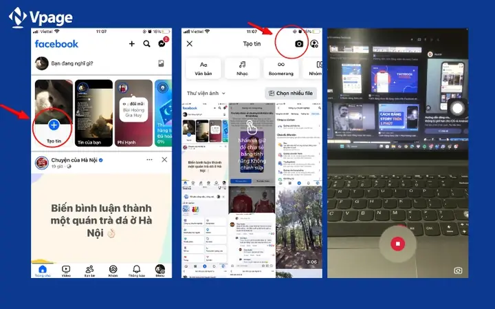 1.1. Đăng story trực tiếp từ camera Facebook - 20 giây 1.1. Đăng story trực tiếp từ camera Facebook - 20 giây