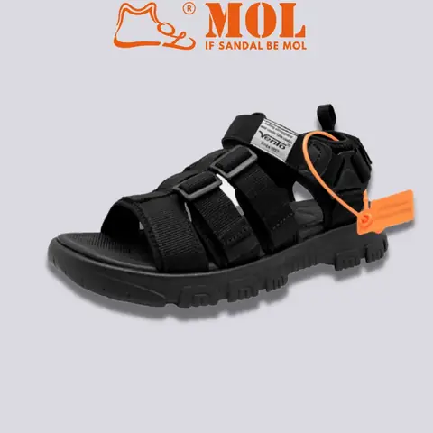 Giày Sandal Quai Ngang Nữ Ma U Đen