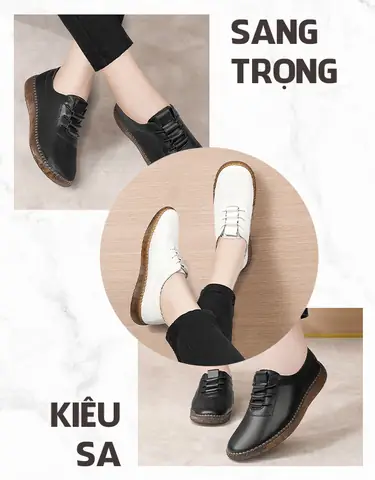 Giày Lười Nữ Trắng Đế Bệt Km03 Trẻ Trung