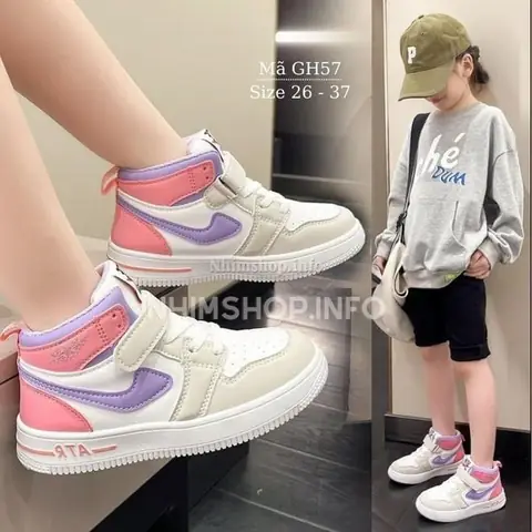 Giày Thể Thao Cao Cổ Cho Bé Gái