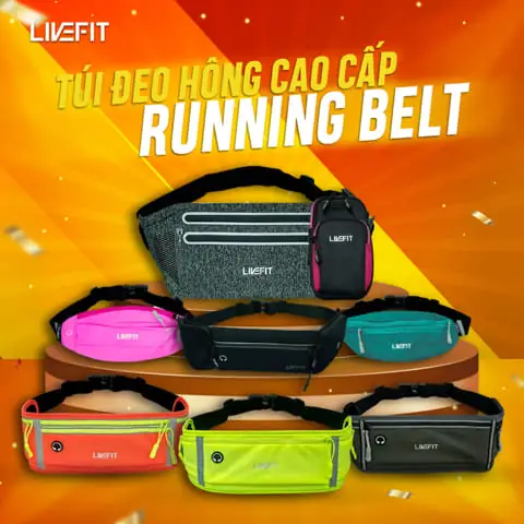 Túi Đeo Hông Chạy Bộ Cao Cấp Livefit Running Belt