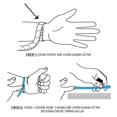 2. Cách 2 – Đo thủ công bằng dây, thước dây hoặc giấy 2. Cách 2 – Đo thủ công bằng dây, thước dây hoặc giấy