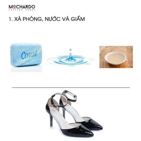 1. Kết hợp xà phòng, nước và giấm.