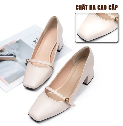 Giày Cao Gót Nữ Tm-cg55 Chất Da Cao Cấp