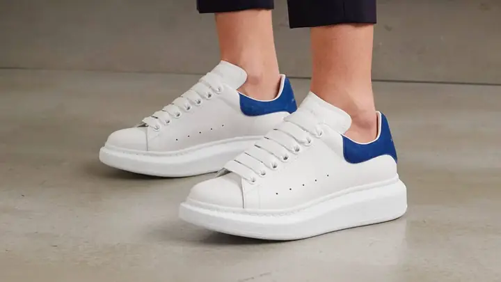 Dòng Giày Alexander Mcqueen Sneaker White Dark Blue