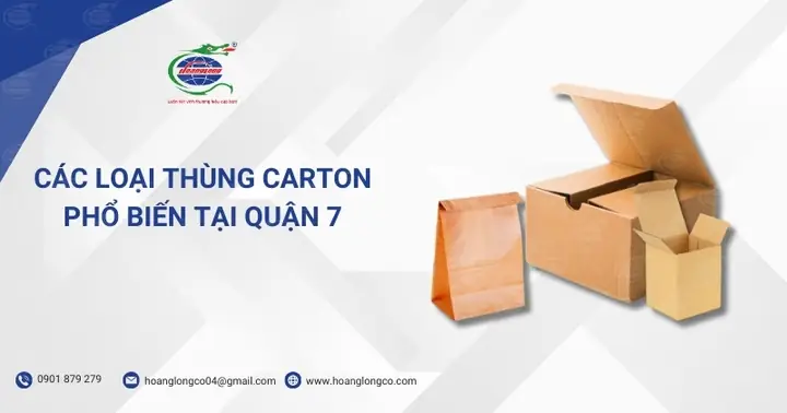Các loại thùng carton phổ biến tại quận 7 giá rẻ Các loại thùng carton phổ biến tại quận 7 giá rẻ